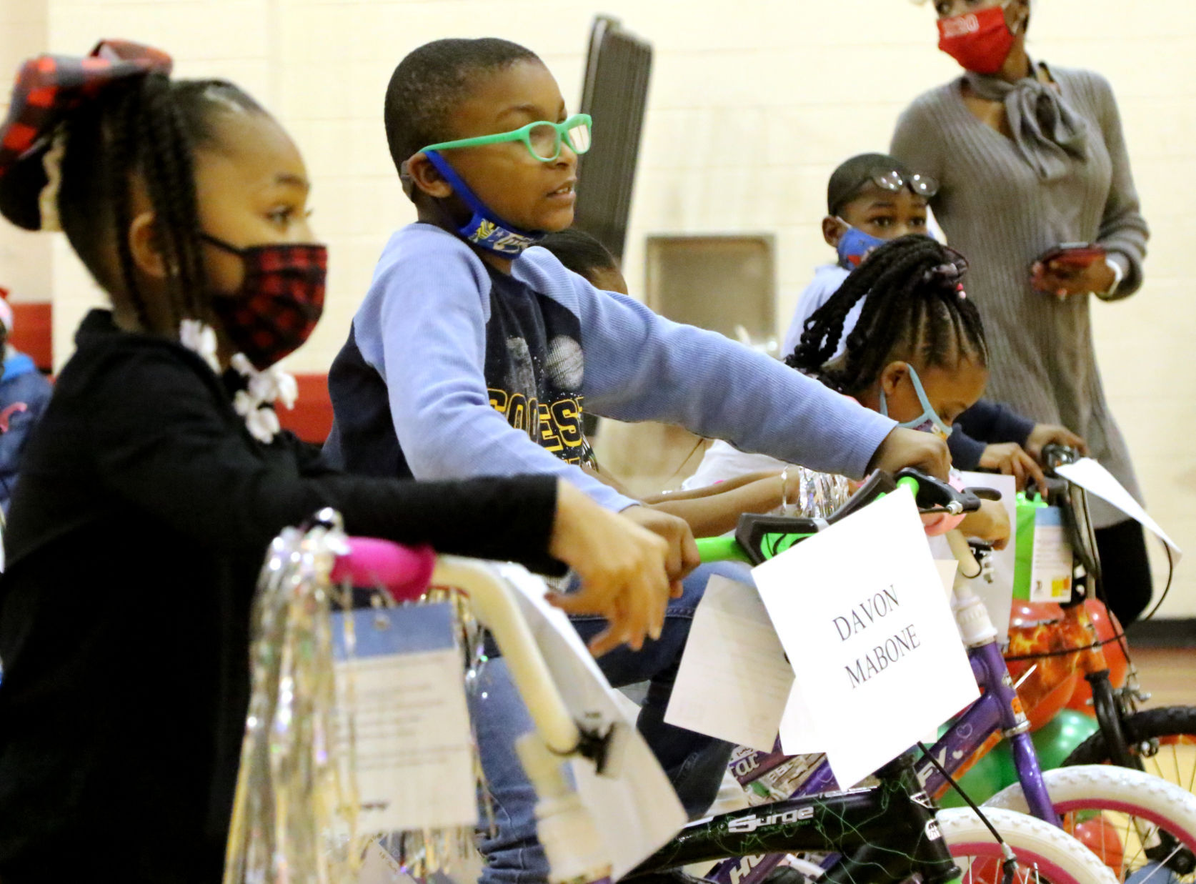 new bikes given away, Gary YWCA